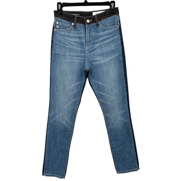 AG Adriano Goldschmeid jeans Sophia High Waist ankle slim straight leg size 25 - Picture 2 of 7